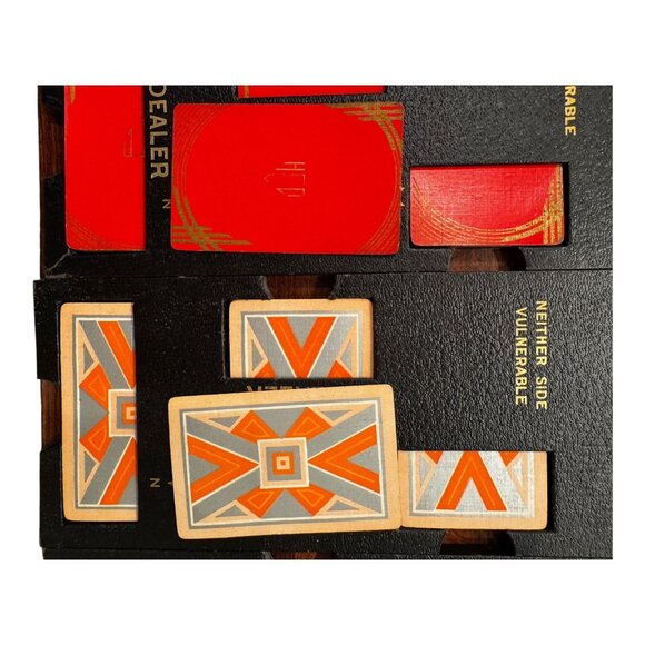 Vtg Duplicate Bridge Game Set w/Guide Bridge Headquarters NY 16 Trays w/Cards - Picture 7 of 16